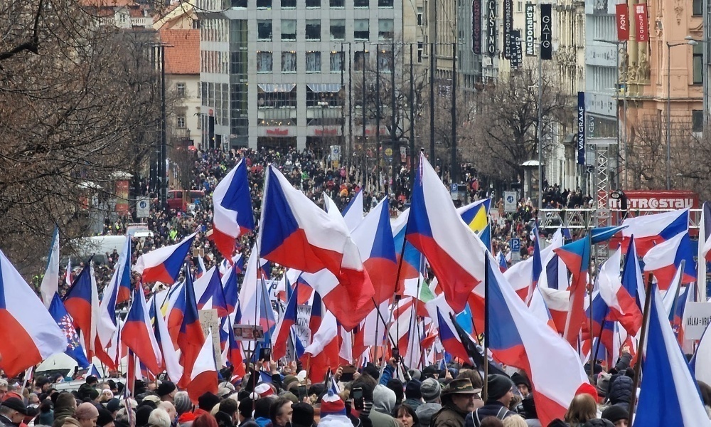 Na Václavském náměstí se protestovalo proti bídě